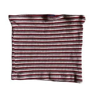 Brandy Melville Strapless Tube Top Red Black Cream One Size